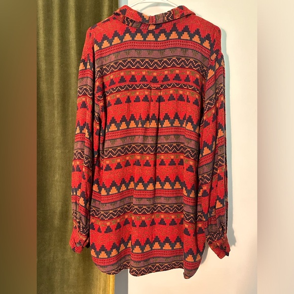 Chico's Multicolor Aztec Pattern Button-Up Shirt - Picture 2 of 6